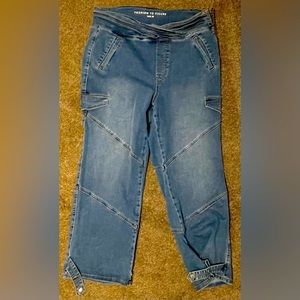 Fashion to Figure button tapered jeans